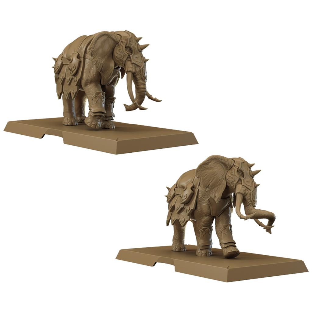 SIF518 Golden Company War Elephants 3D Render